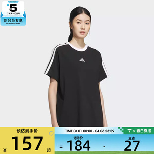 T恤KC5439 adidas阿迪达斯女子运动健身跑步三条纹百搭宽松短袖