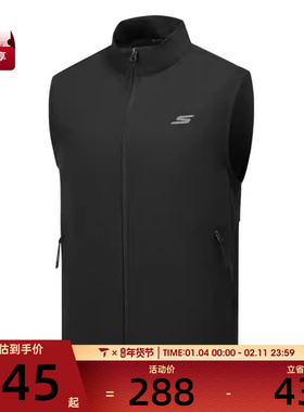 SKECHERS斯凯奇男子运动休闲单马甲P325M030-0018