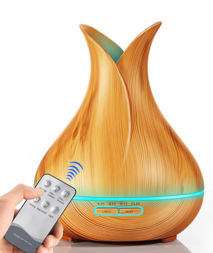 diffuser木纹香薰机humidifier创意花瓶客厅补水加湿器精油扩香机