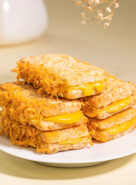 杨先生咸蛋黄肉松千层方块酥饼干小吃BD