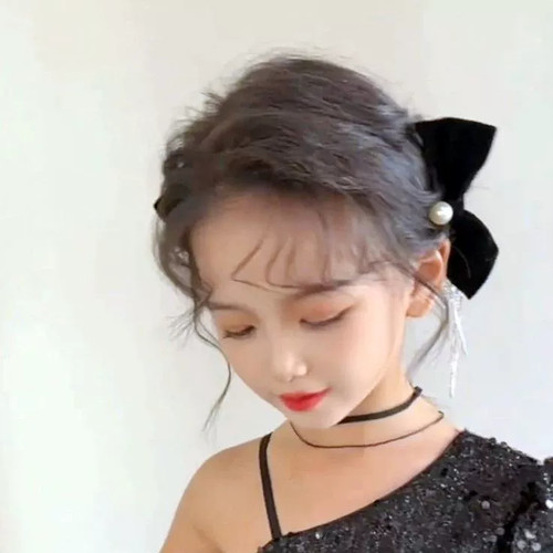 韩版双侧珍珠流苏发饰