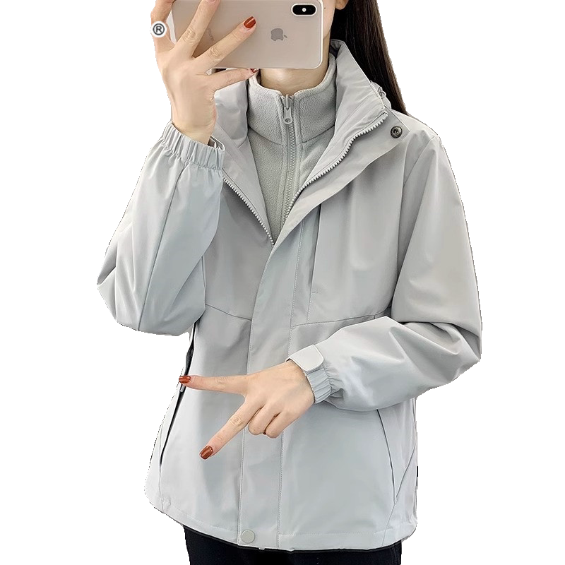 防风外套女两件套户外三合一
