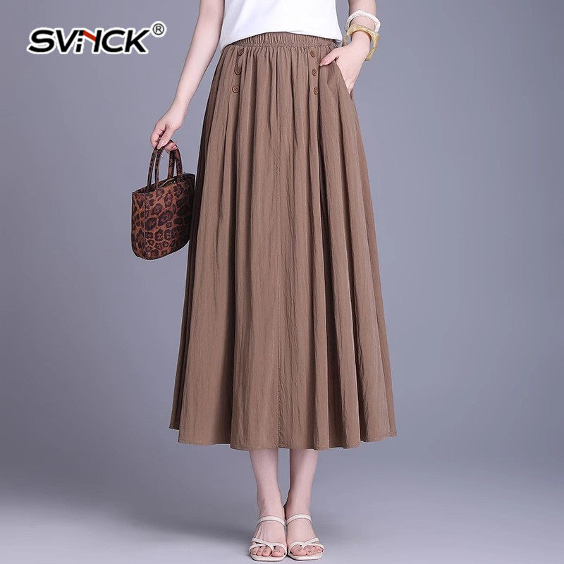 高级感半身裙女2025夏季薄款裙子垂感显瘦休闲半裙大摆a字裙爆款