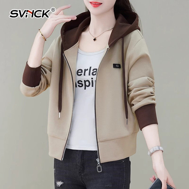 短款外套女春秋季2025年新款时尚百搭休闲连帽卫衣小板型上衣开衫