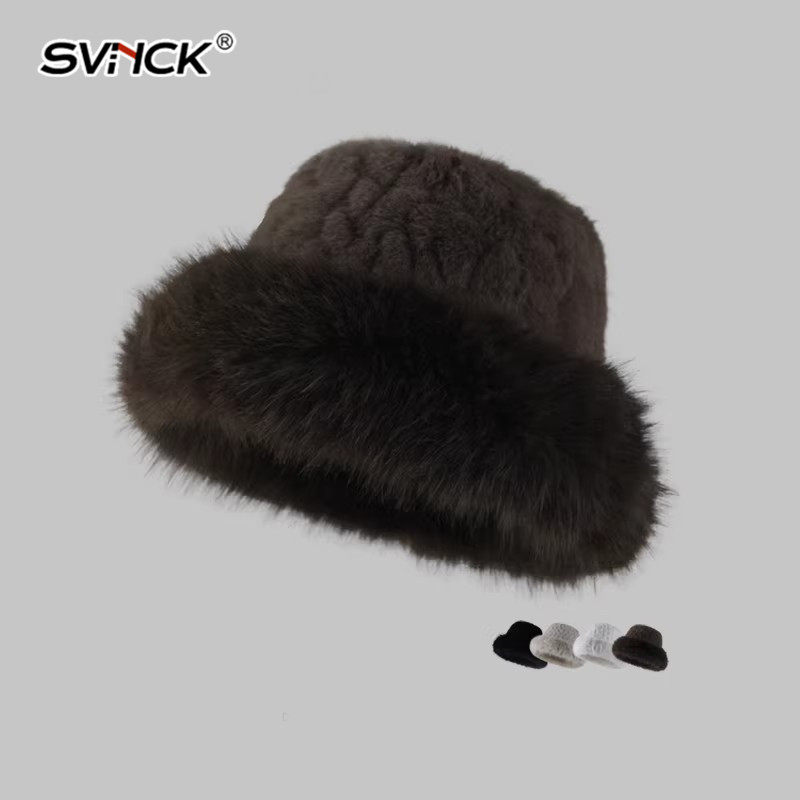 SVNCK加大加宽毛毛渔夫帽女盆帽