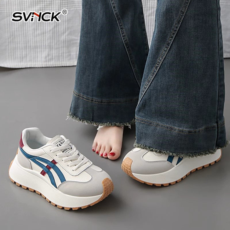 厚底松糕老爹鞋女配阔腿裤的阿甘女鞋2025春季新款时尚运动鞋女