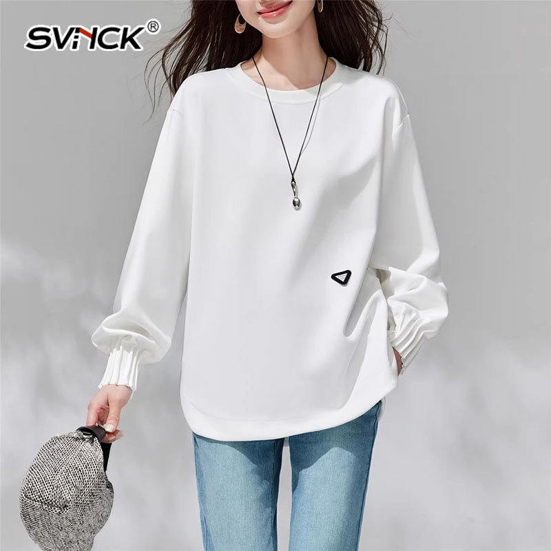 休闲长袖T恤卫衣女款春秋新款韩版时尚宽松款百搭灯笼袖上衣,女装/女士精品,卫衣/绒衫,淘宝优惠券,粉丝福利购,淘宝优惠卷