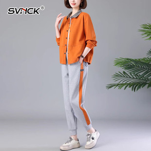 运动套装 新款 时尚 洋气显瘦中年妈妈休闲卫衣两件套 女2025春秋季