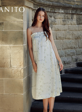 MANITO/曼尼陀Princess Louise 吊带长睡裙桑蚕丝真丝连衣裙