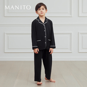 MANITO 曼尼陀Jersey婴童真丝莫代尔睡衣套装 桑蚕丝
