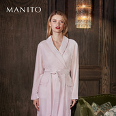 MANITO 家居服睡衣女优雅V领 曼尼陀Rome女士丝绒睡袍