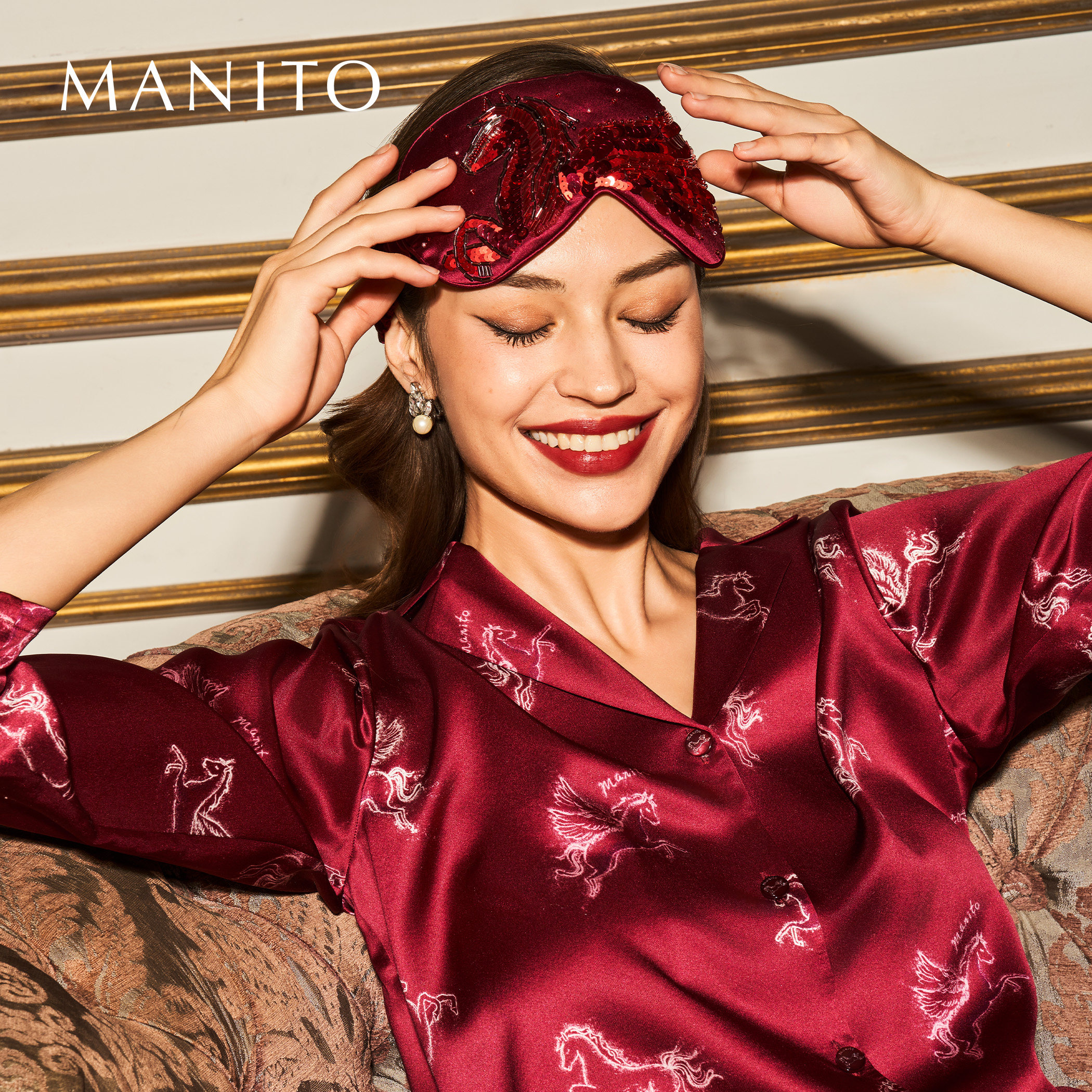 MANITO/曼尼陀 Starlight Pegasus 2026新品马年限定桑蚕丝眼罩,居家日用,眼罩,淘宝优惠券,粉丝福利购,淘宝优惠卷