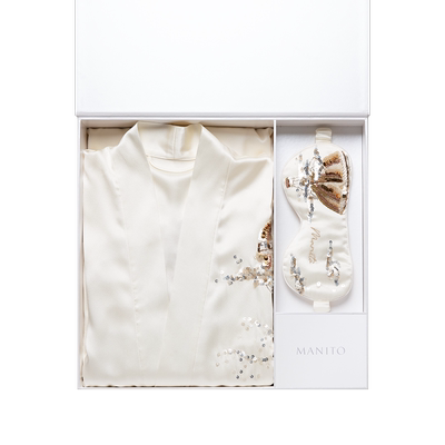 manito桑蚕丝简约大气睡袍