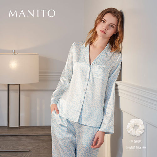 manito曼尼陀睡衣套装真丝