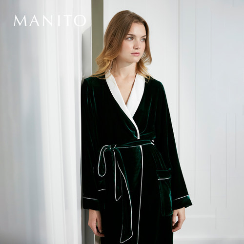 睡袍真丝MANITO/曼尼陀