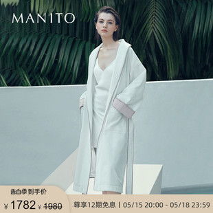 曼尼陀Brimmy MANITO Silk Terry睡袍真丝家居服桑蚕丝春夏季