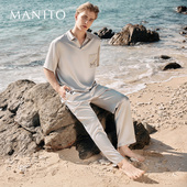可外穿短袖 家居服套装 桑蚕丝睡衣 曼尼陀Remington男士 MANITO