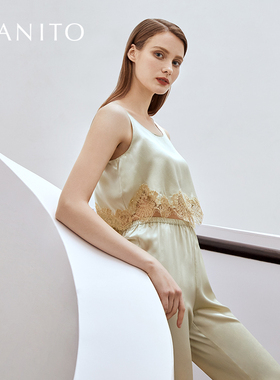 MANITO/曼尼陀Allure 吊带睡衣套装桑蚕丝短裤家居服