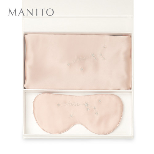 MANITO/曼尼陀 Stellar 睡眠礼盒十二星座桑蚕丝刺绣眼罩枕套