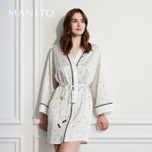 MANITO 曼尼陀Voyage真丝短睡袍女桑蚕丝家居服纯欲风舒适