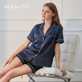 MANITO 桑蚕丝家居服 套装 曼尼陀Authentic真丝短袖 短裤