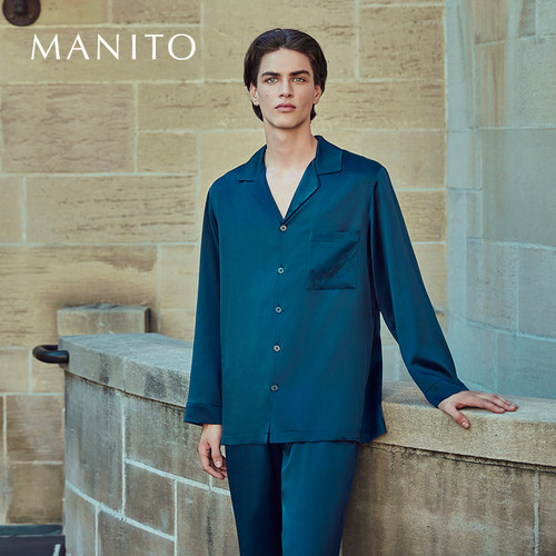 manito桑蚕丝刺绣家居服