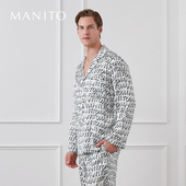 真丝睡衣套装 MANITO 曼尼陀Graffiti男士 桑蚕丝家居服