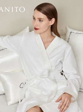 MANITO/曼尼陀Neutral Silk Terry宽松睡袍真丝桑蚕丝