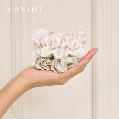 MANITO/曼尼陀Sweet Garden 无硅油100%桑蚕丝发圈组合（3个装）