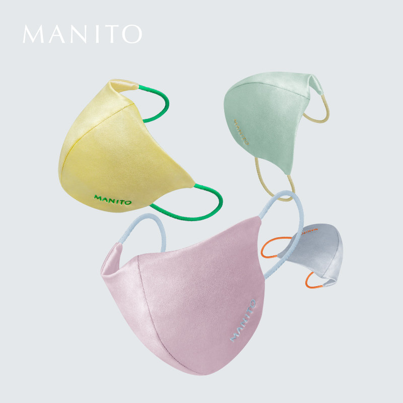 MANITO/曼尼陀Palette蚕丝口罩真丝防晒防尘桑蚕丝透气抑菌银纤维