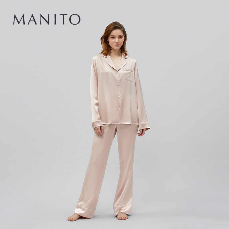MANITO/曼尼陀Authentic真丝睡衣舒适桑蚕丝睡衣女睡衣套装