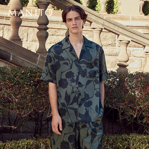 manito桑蚕丝睡衣套装