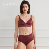 MANITO 曼尼陀复古真丝内衣文胸胸罩女桑蚕丝内衣家居贴身