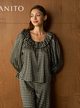 MANITO/曼尼陀Blooming桑蚕丝女士套装19姆米桑蚕丝素绉缎睡衣