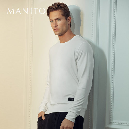 MANITO/曼尼陀男士轻薄卫衣真丝
