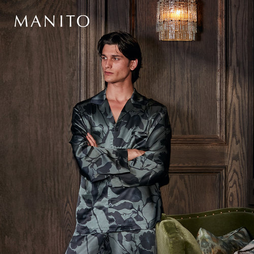 manito桑蚕丝睡衣套装