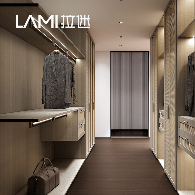 拉迷全屋定制家用衣柜轻奢衣帽间收纳整体衣橱储物多功能柜子定做