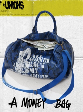 RIOT UNIONS 24AW all money back my home 印花蛇皮pu桶包