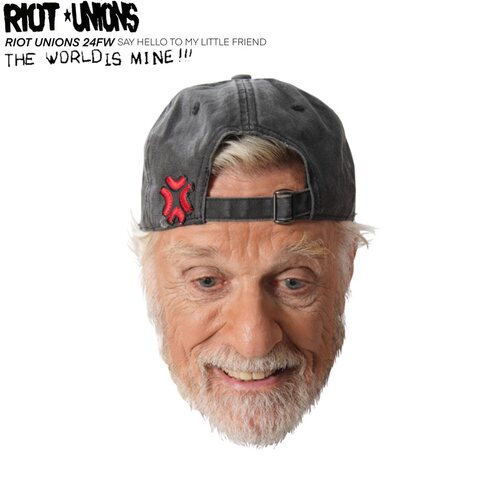 RIOT UNIONS 24AW 还钱/pay back my money款水洗破坏做旧棒球帽