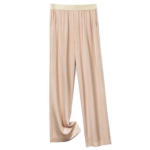 直筒裤女直筒洋气显瘦高腰2022新款夏季垂感裤子松紧腰宽松休闲裤