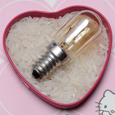 冰箱灯泡220v230v240v15w螺口E14油烟机灯蝴蝶缝纫机照明冷藏暖光