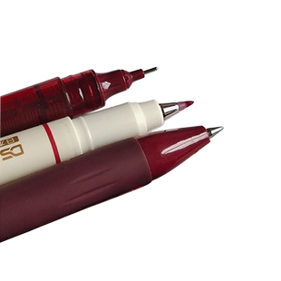 点石批改作业红笔ins高颜值教师用勃艮第红酒红色水笔学生用做笔记速干复古色中性笔枫叶柔绘笔红笔粗头批改