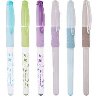 白雪钢笔FP801直液式一次性免换墨囊可擦钢笔速干大容量儿童学生用初学者EF小包尖软握练字书写钢笔