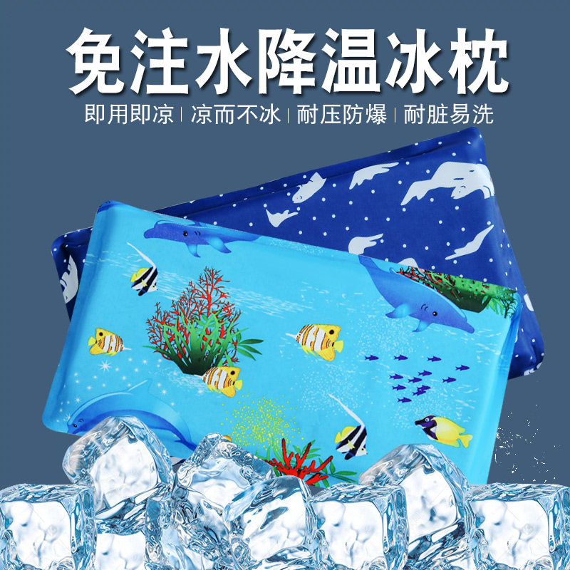 夏季冰枕冰垫大人水枕头学生夏天降温水垫儿童免注水冰凉水袋坐垫