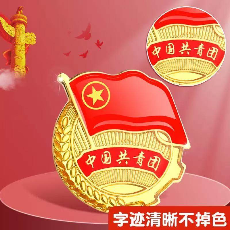 标准款磁吸式新款蝴蝶扣胸针加厚别强磁别针正版中国共青团团徽