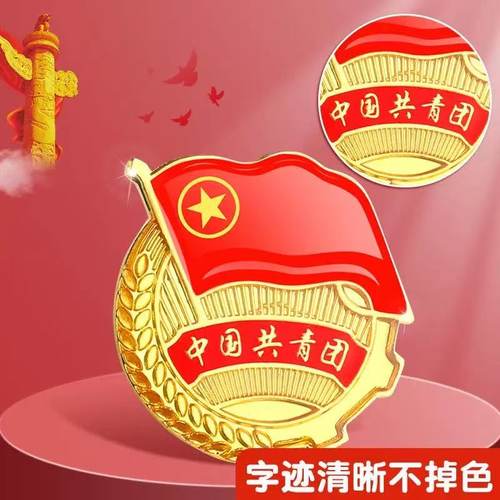 标准款磁吸式新款蝴蝶扣胸针加厚别强磁别针正版中国共青团团徽