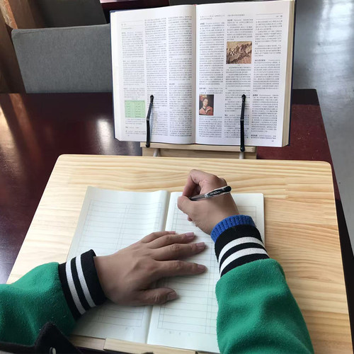 学生实木可调倾斜坐姿矫正阅读架