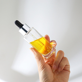 HOPECK锥型模制玻璃瓶精油分装 瓶胶帽金银铝滴管盖20牙30ml精油瓶