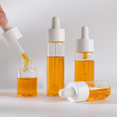 HOPECK全塑白PP双层滴管透明管制玻璃瓶20牙15 35ml粉底液精油瓶