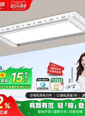 恋晴 超薄电动晾衣架全屏照明智能声控自动升降衣被晾晒衣机9616